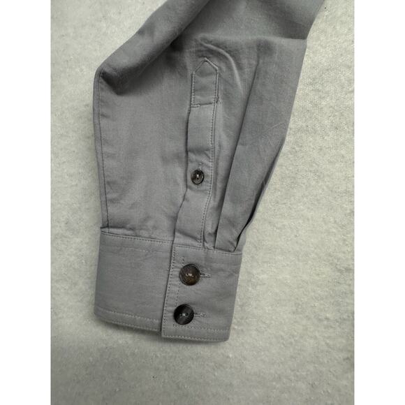 Noble Outfitters Shirt Womens‎ Medium Long Sleeve Button Up Gray Bluegrass Lace - Picture 4 of 10